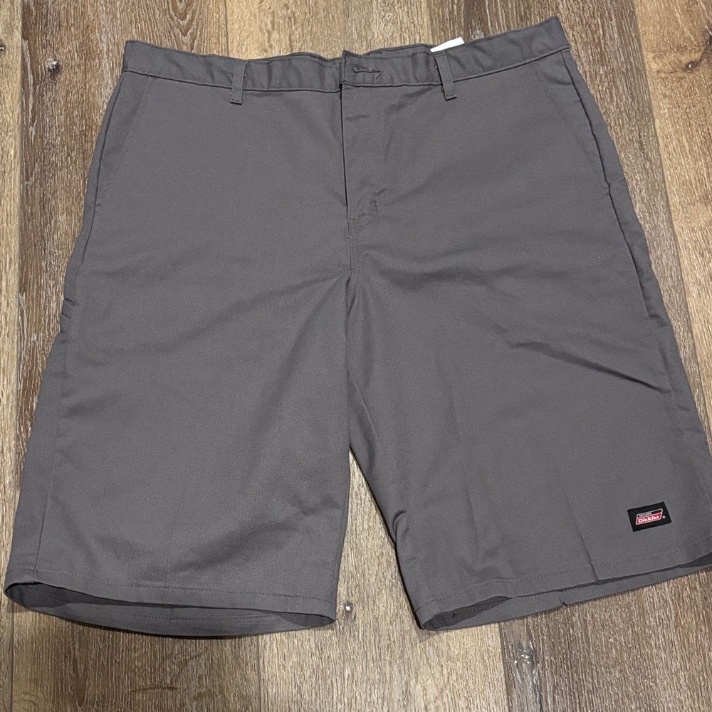 Dickies Men's Charcoal Flat Front Shorts